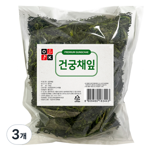 오케이 건궁채잎, 100g, 3개