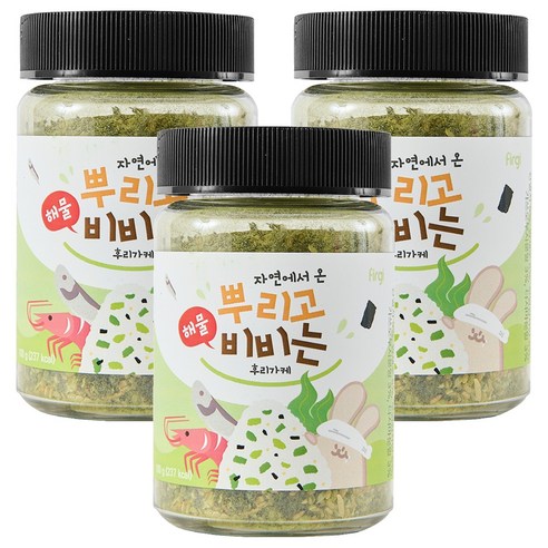 퍼기 자연에서 온 뿌리고 비비는 후리가케, 해물, 100g, 3개