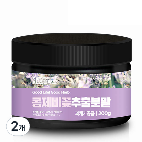 조은약초 콩제비꽃 추출분말, 2개, 200g