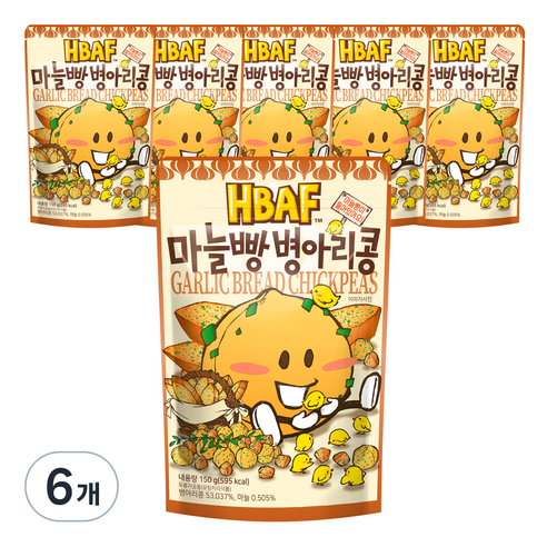 바프 마늘빵 병아리콩, 150g, 6개