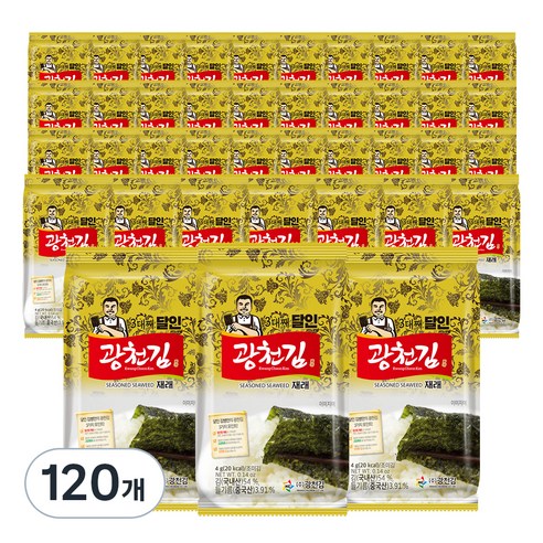 광천김 3대째 달인 재래 도시락김, 80g, 6개