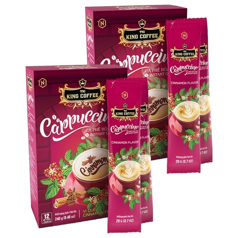 티엔아이킹커피 카푸치노 시나몬향, 20g, 2개, 12개입