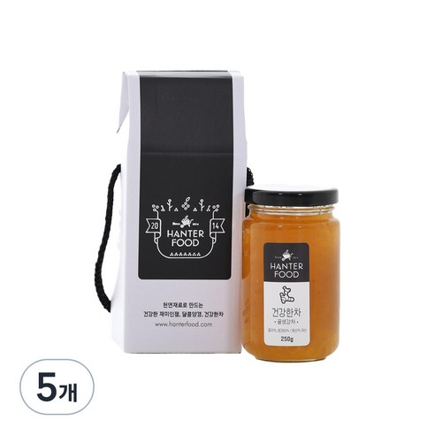 한터식품 건강한차 꿀 생강차, 250g, 1개입, 5개