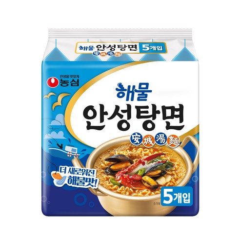 안성탕면 해물맛 112g, 5개