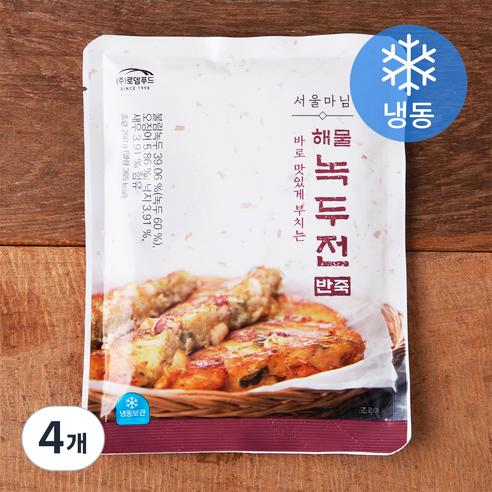 서울마님 해물 녹두전 반죽 (냉동), 250g, 4개