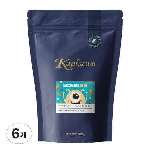캅카와 몬스터빈 피넛 커피, 모카포트, 500g, 6개