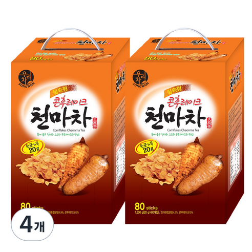 우리차 콘푸레이크 천마차, 20g, 80개입, 4개