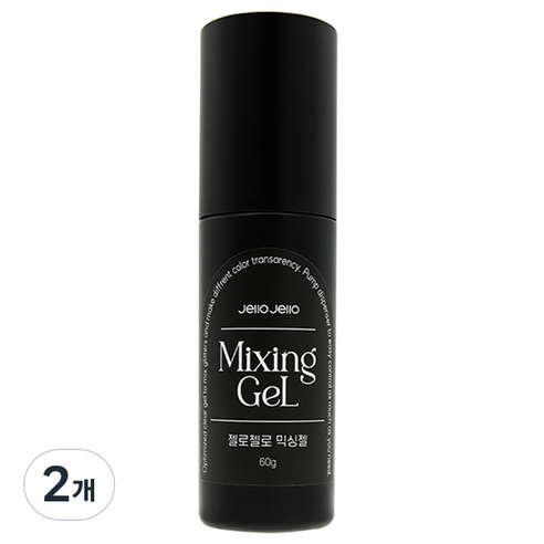 젤로젤로 네일아트 믹싱젤, 투명, 60g, 2개