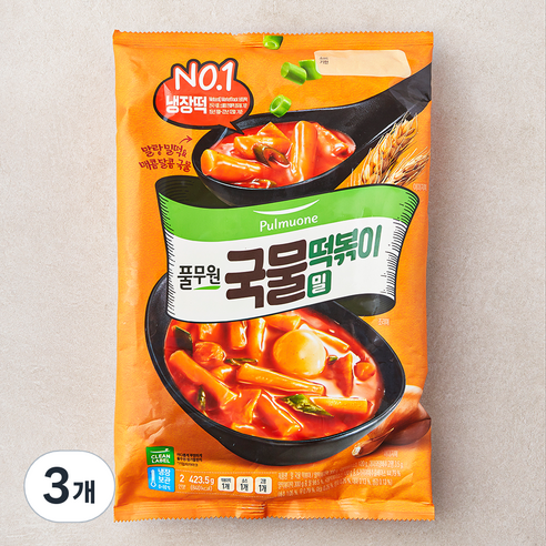 풀무원 밀 국물 떡볶이 2인분, 423.5g, 3개