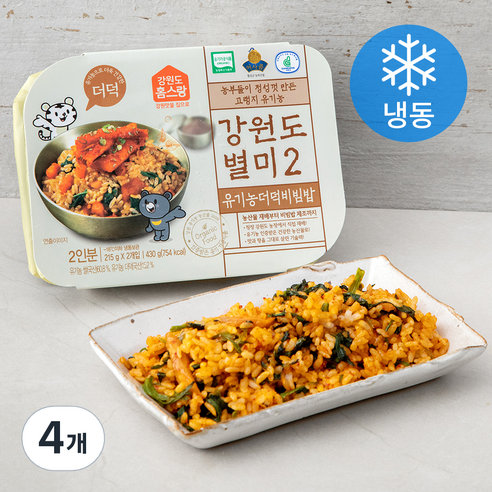 홈스랑 유기가공식품 인증 더덕비빔밥 (냉동), 215g, 4개