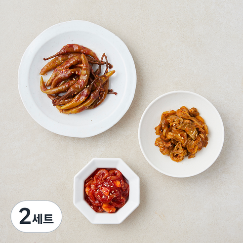 모두의집밥 밥도둑반찬 오징어젓갈 70g + 오이지무침 60g + 양념고추절임 60g 세트, 2세트