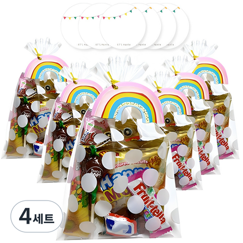 민트바 무지개 간식 선물세트, 간식 6종 + 스티커 6종, 4세트