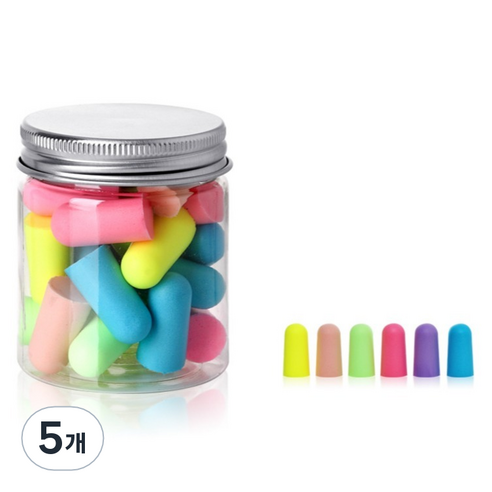 헤이조이 소음 차단 귀마개 랜덤발송, 5개, 24개입