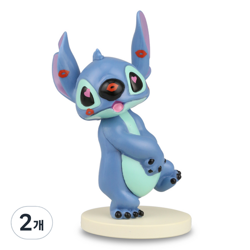 디즈니 립스틱 스티치 피규어 7.5cm, 2개
