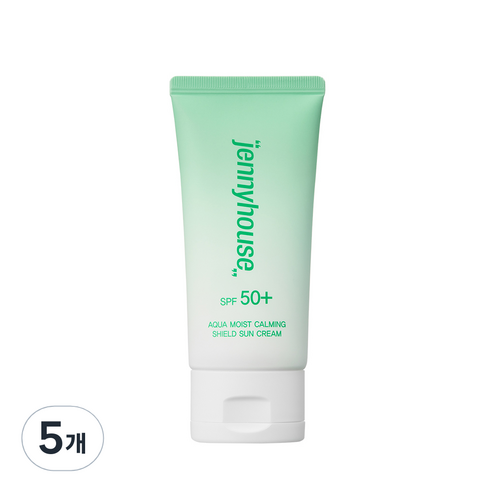 제니하우스코스메틱 아쿠아 모이스트 카밍 쉴드 선크림 SPF50+ PA++++, 50ml, 5개