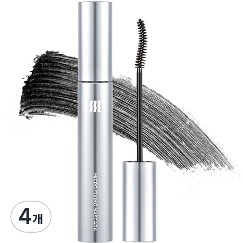 머지 마이크로 픽싱 롱 래쉬 마스카라 9ml, MM1 블랙, 4개