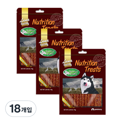 루나 홀리스틱 뉴트리션 트리츠 강아지 간식 20p, 양고기져키, 70g, 18개