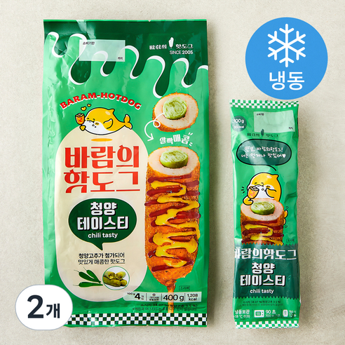 바람의핫도그 청양테이스티 (냉동), 100g, 4개입, 2개