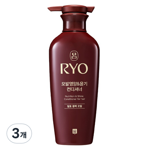 려 모발영양&윤기 컨디셔너 발효 동백 오일, 400ml, 3개