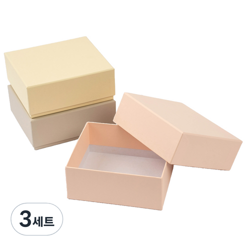 뮤니드 그레이스 소프트 지함 선물상자 미니 3종 세트, 3세트, 크림, 핑크, 그레이