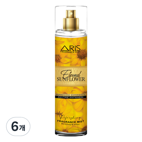 아리스 바디 미스트 이터널 썬플라워, 6개, 250ml