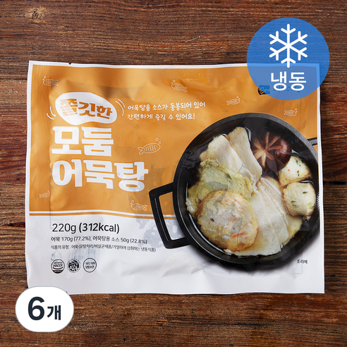 영자어묵 쫄깃한 모둠 어묵탕 (냉동), 220g, 6개