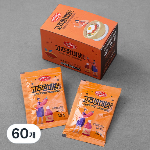 델링 고추장비빔소스, 30g, 60개