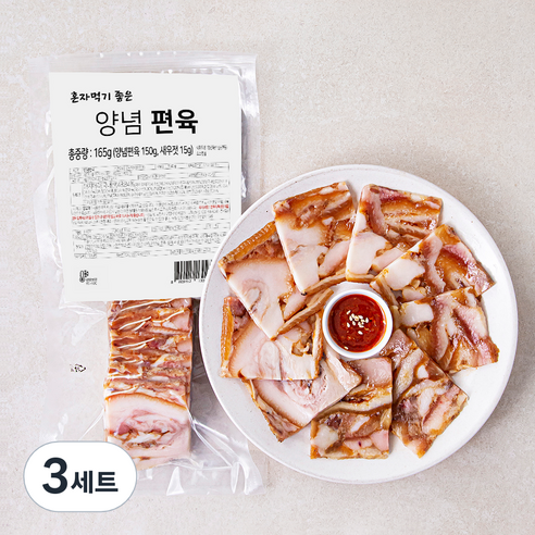 자연에찬 양념편육 150g + 새우젓 15g 세트, 165g, 3세트