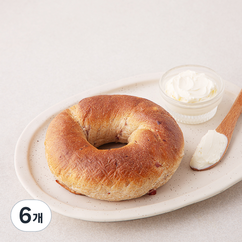 훕훕베이글 베리 통밀 베이글, 125g, 1개입, 6개