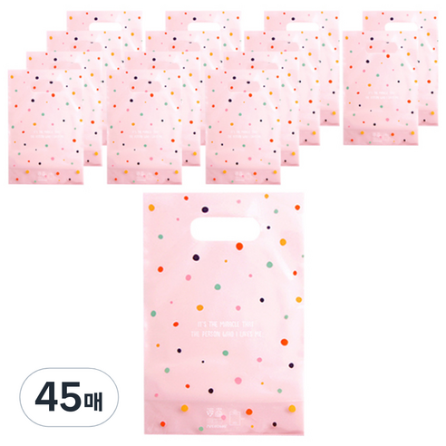 봄91 SR 비닐백, 도트 핑크, 45매