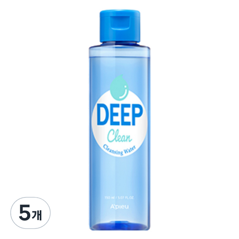 어퓨 딥클린 클렌징 워터, 5개, 150ml