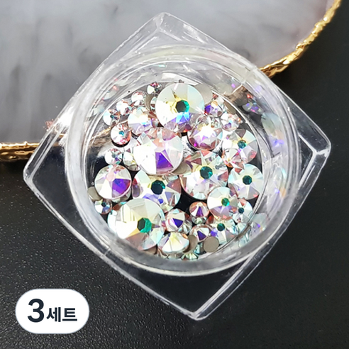 스와로브스키 풀스톤 세트, AB 크리스탈, 3세트