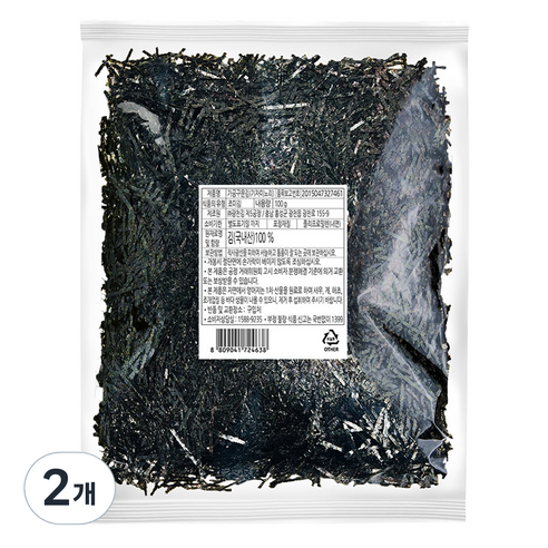 광천김 고명용 김가루, 100g, 2개