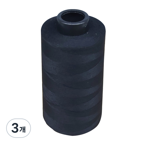 탑스레드 자수용 밑실, 검정, 3개
