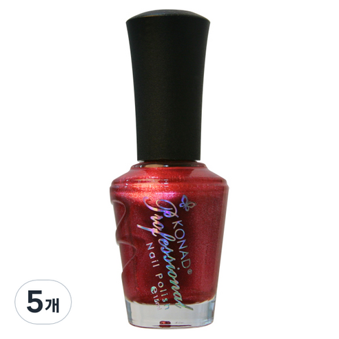 코나드 프로페셔널 레귤러 네일 폴리쉬 15ml, 울트라레드, 5개