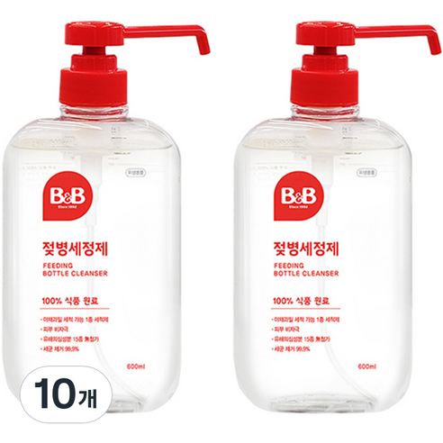 비앤비 젖병세정제 액상형, 600ml, 10개