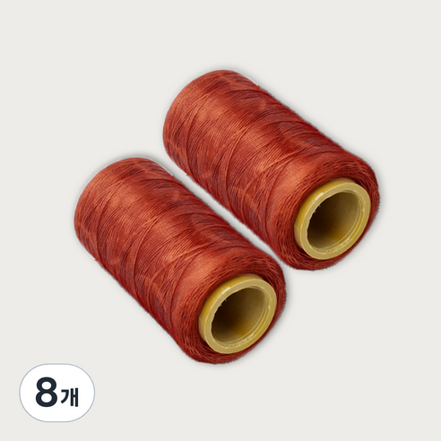 가죽공예 왁스실 초사용 1mm x 220m, 버건디, 8개