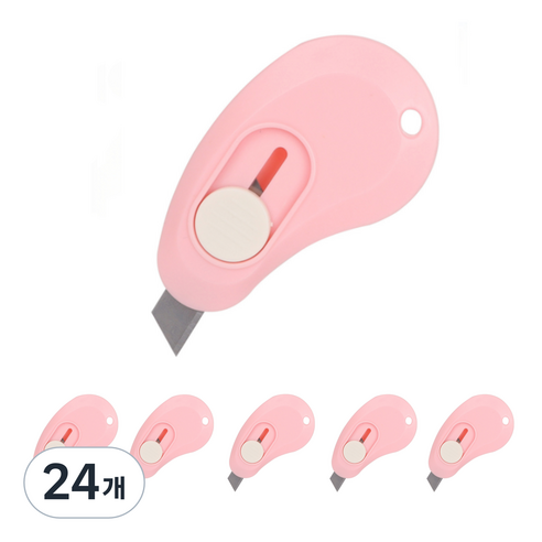블랙트리 마카롱 언박싱칼 미니 커터칼, 핑크, 24개