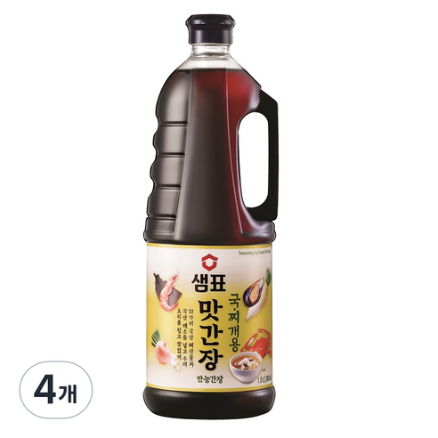 샘표 맛간장 국찌개용, 1.7L, 4개