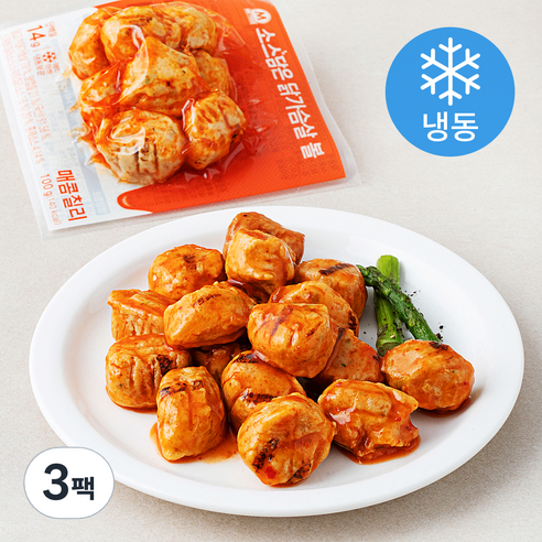미트리 소스담은 닭가슴살 볼 매콤칠리 (냉동), 100g, 3팩