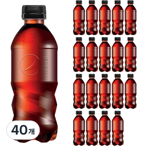 펩시 제로 슈거 무라벨 콜라 라임향, 40개, 300ml