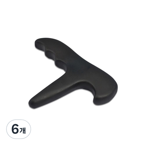 라이프포인트 괄사 지압 마사지기, 6개, 블랙(T자)