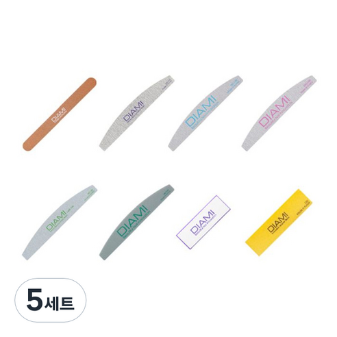 다이아미 네일파일 세트, 혼합색상, 5세트
