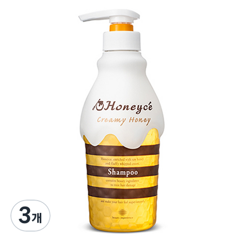 허니체 크리미 허니 샴푸, 470ml, 3개