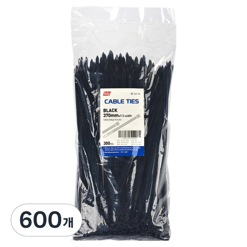 케이디와이 케이블타이, 흑, 600개