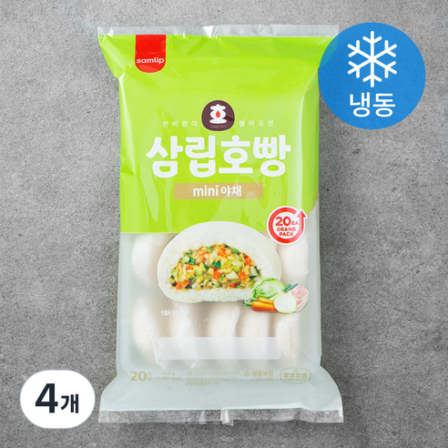 삼립 mini 야채 호빵 (냉동), 41g, 20개입, 4개