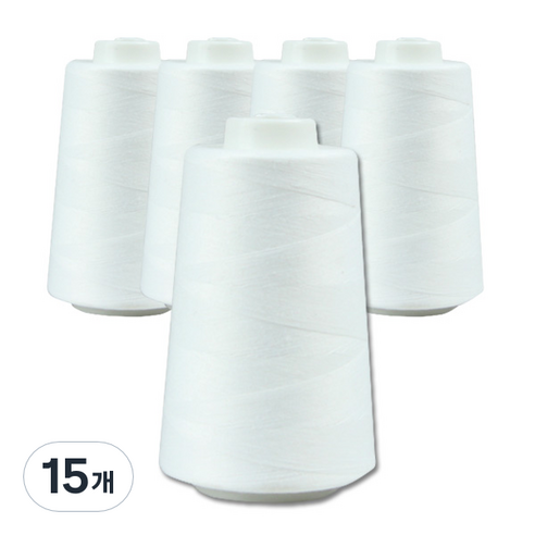 SEWING M&H OWL 40수 2합 재봉사 5p, 화이트, 3세트