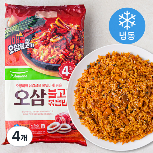 풀무원 오삼 불고기 볶음밥 4인분 (냉동), 960g, 4개
