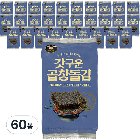 만전김 갓구운 곱창돌김 도시락김, 5g, 60봉