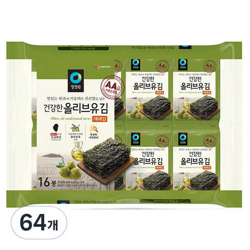청정원 올리브유재래김, 5g, 64개